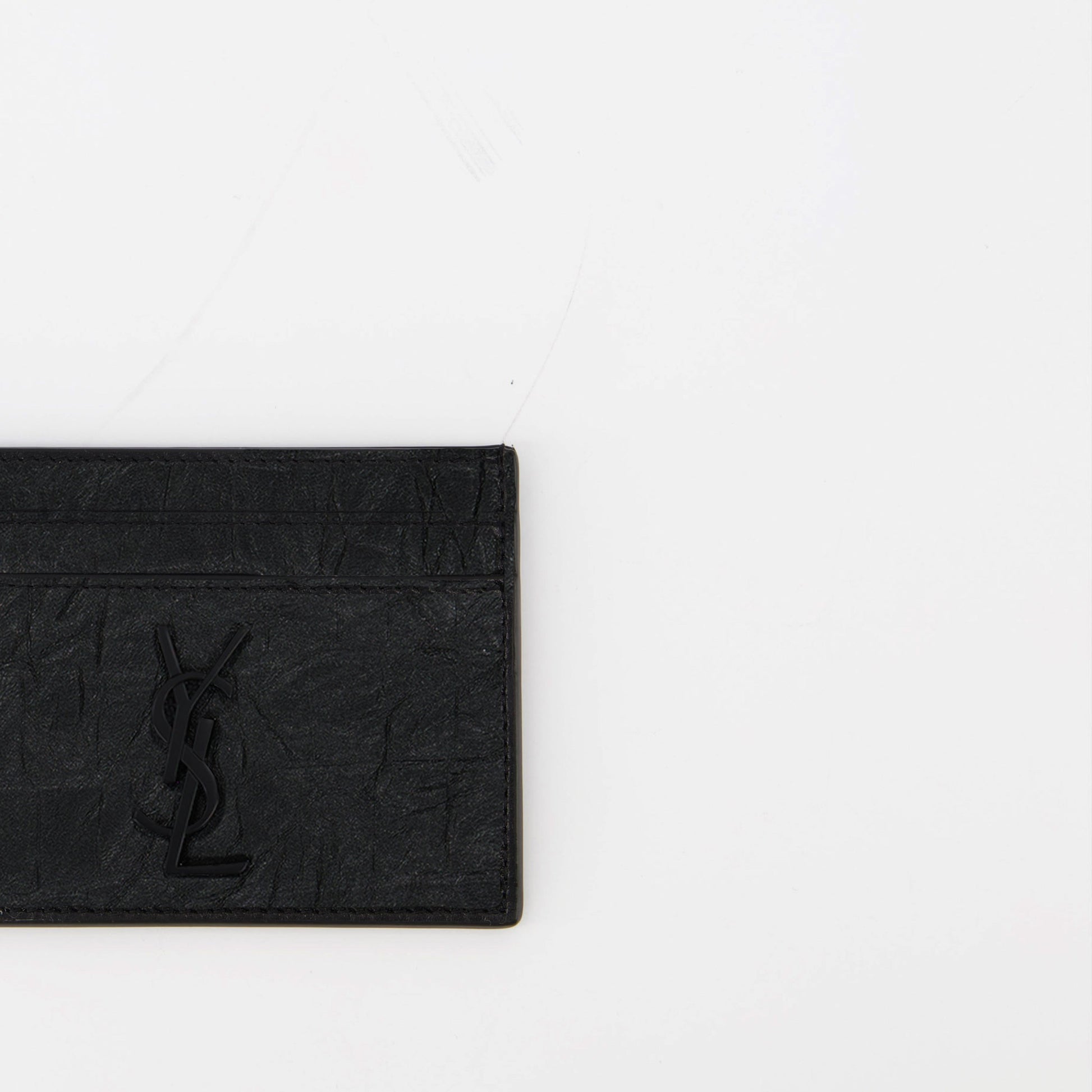 luxury card holder, croco leather card holder, Saint Laurent card holder, designer accessories, premium leather