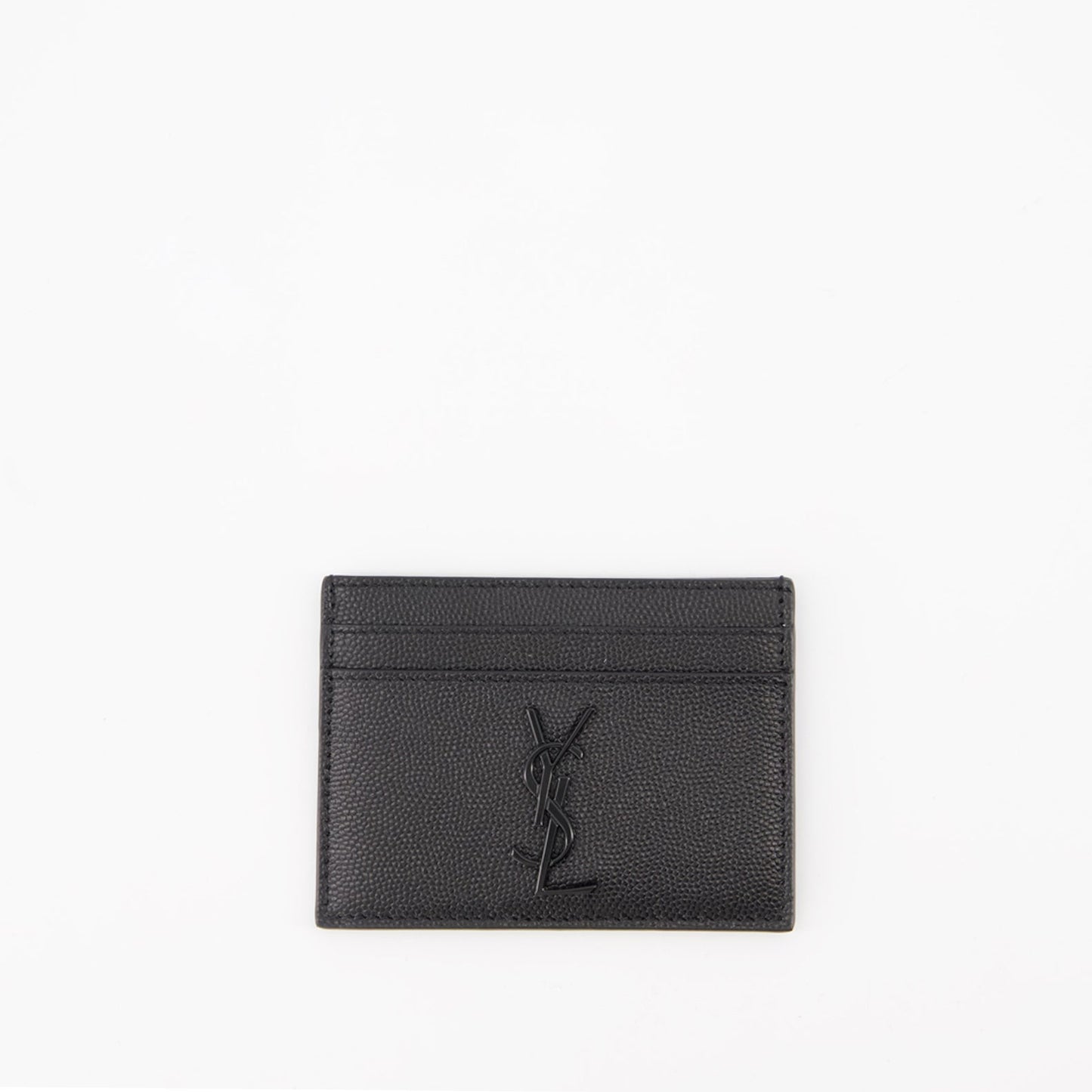 Grained Leather Cardholder, Luxury Cardholder, Saint Laurent Leather, Cassandre Cardholder, Designer Accessories