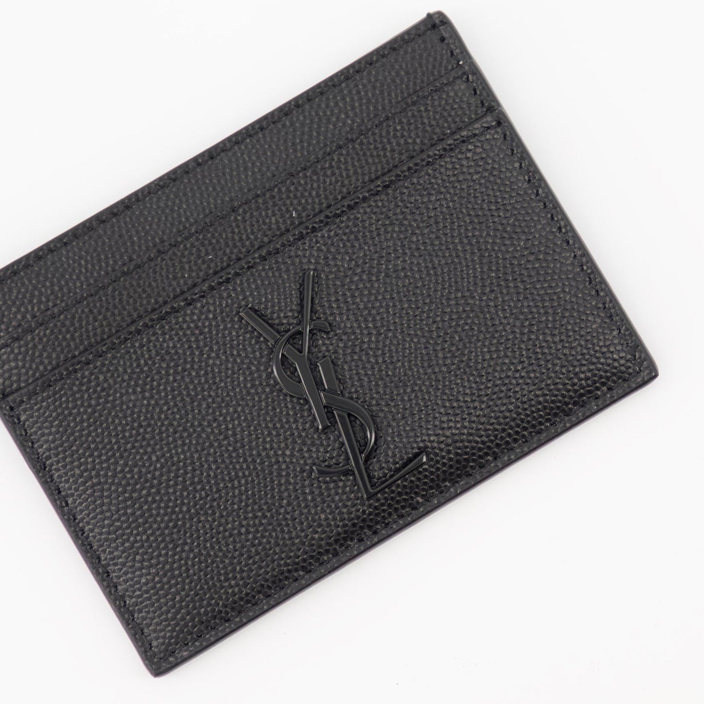 Grained Leather Cardholder, Luxury Cardholder, Saint Laurent Leather, Cassandre Cardholder, Designer Accessories