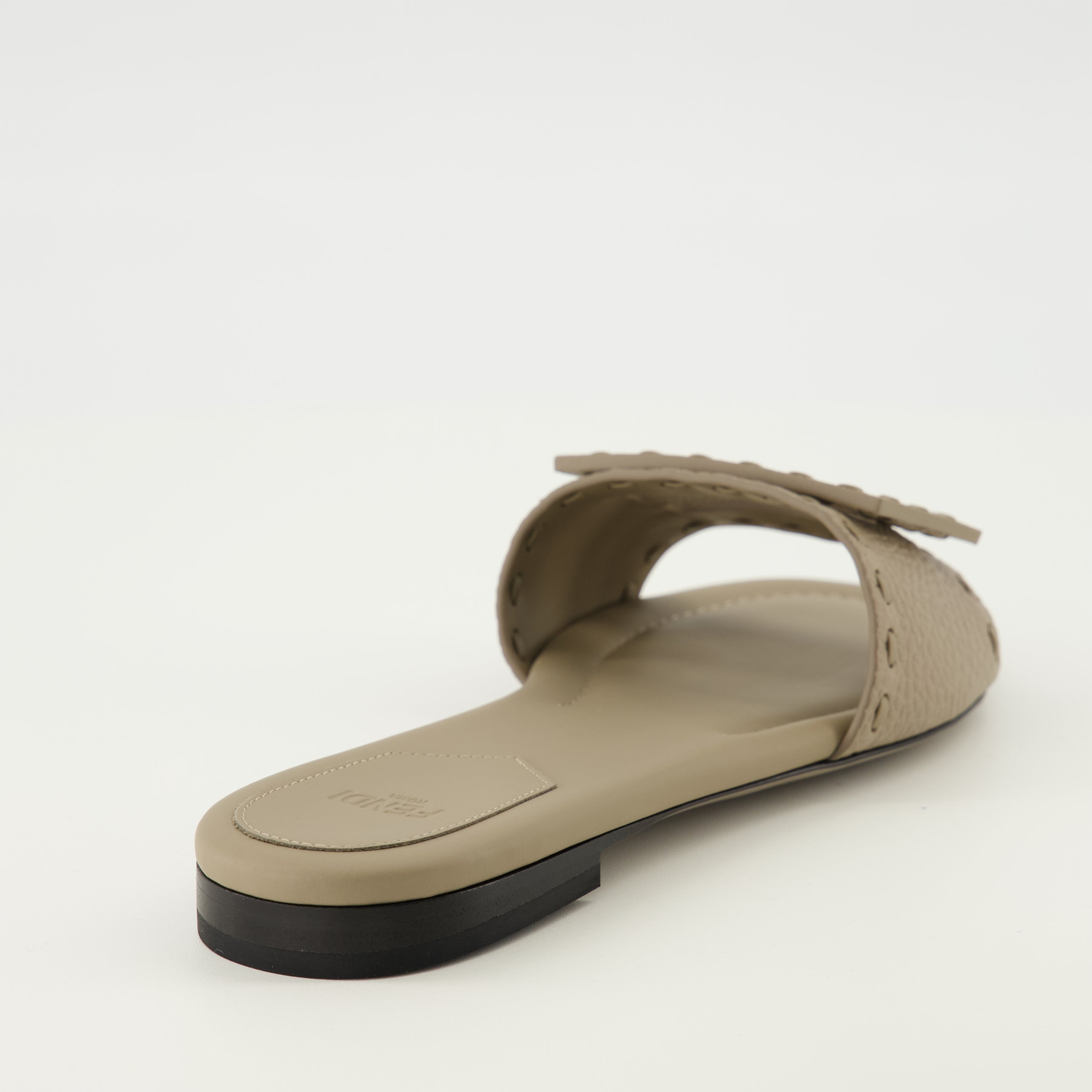 Beige Baguette Mules