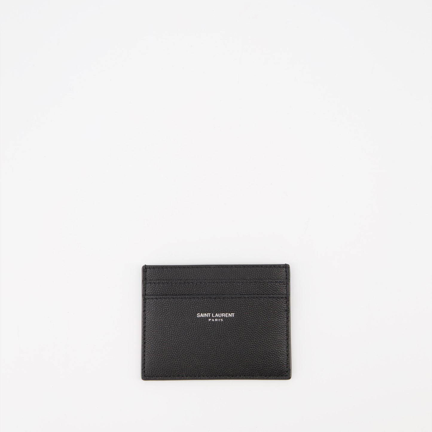 Saint Laurent cardholder, men's leather accessory, grained leather wallet, luxury men's wallet, designer cardholder