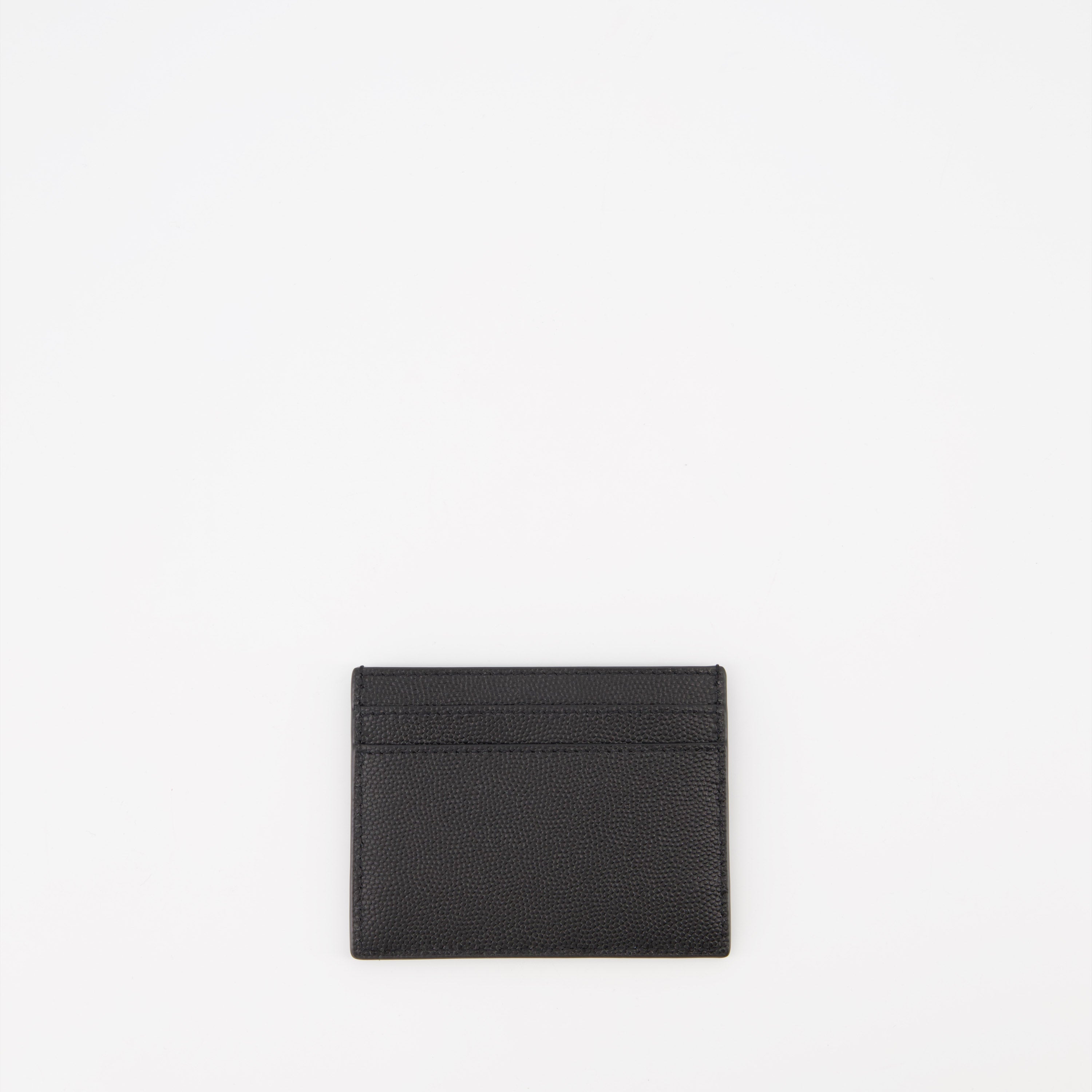 Saint Laurent cardholder, men's leather accessory, grained leather wallet, luxury men's wallet, designer cardholder