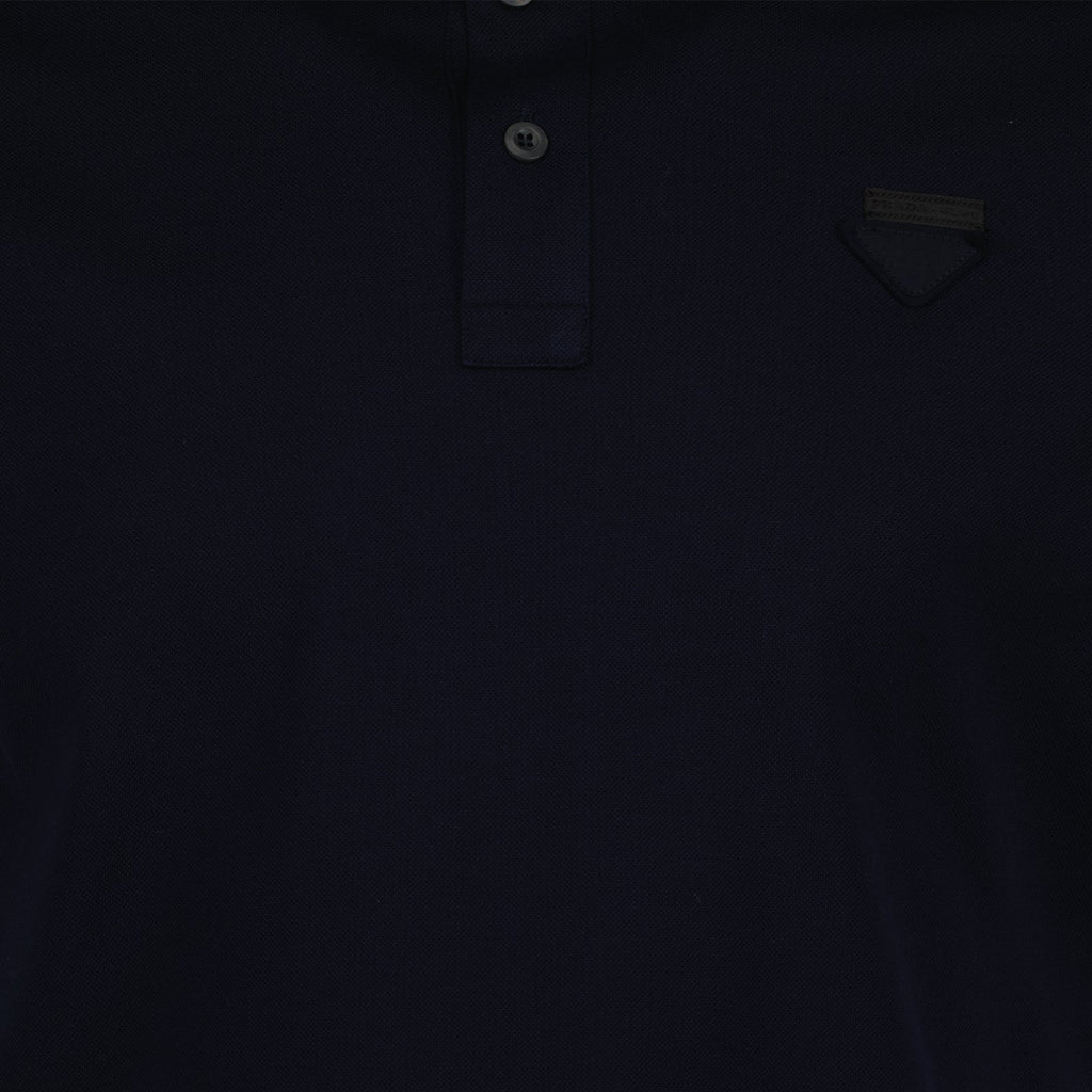 Prada polo shirt, navy blue polo, luxury men's fashion, designer polo, men's logo polo