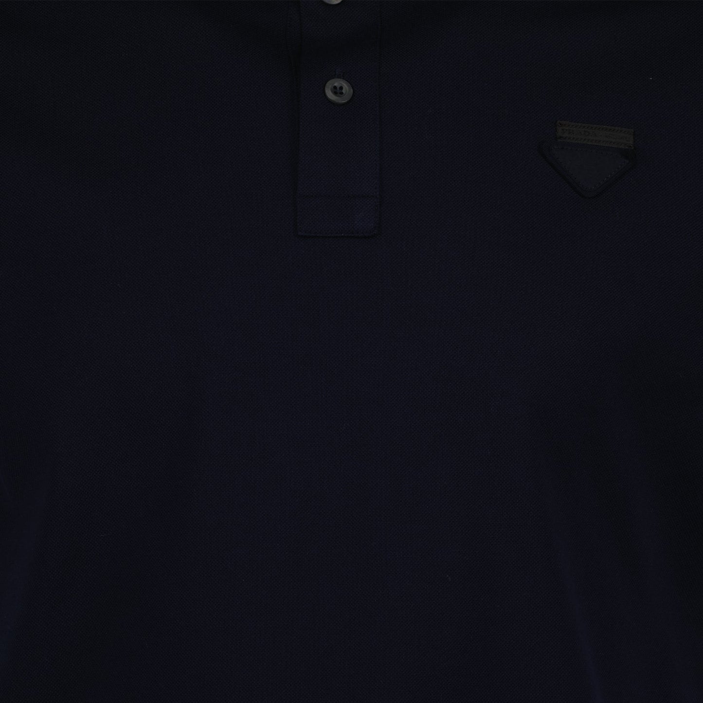 Prada polo, navy logo polo, luxury men’s polo, designer polo shirt, high-end fashion