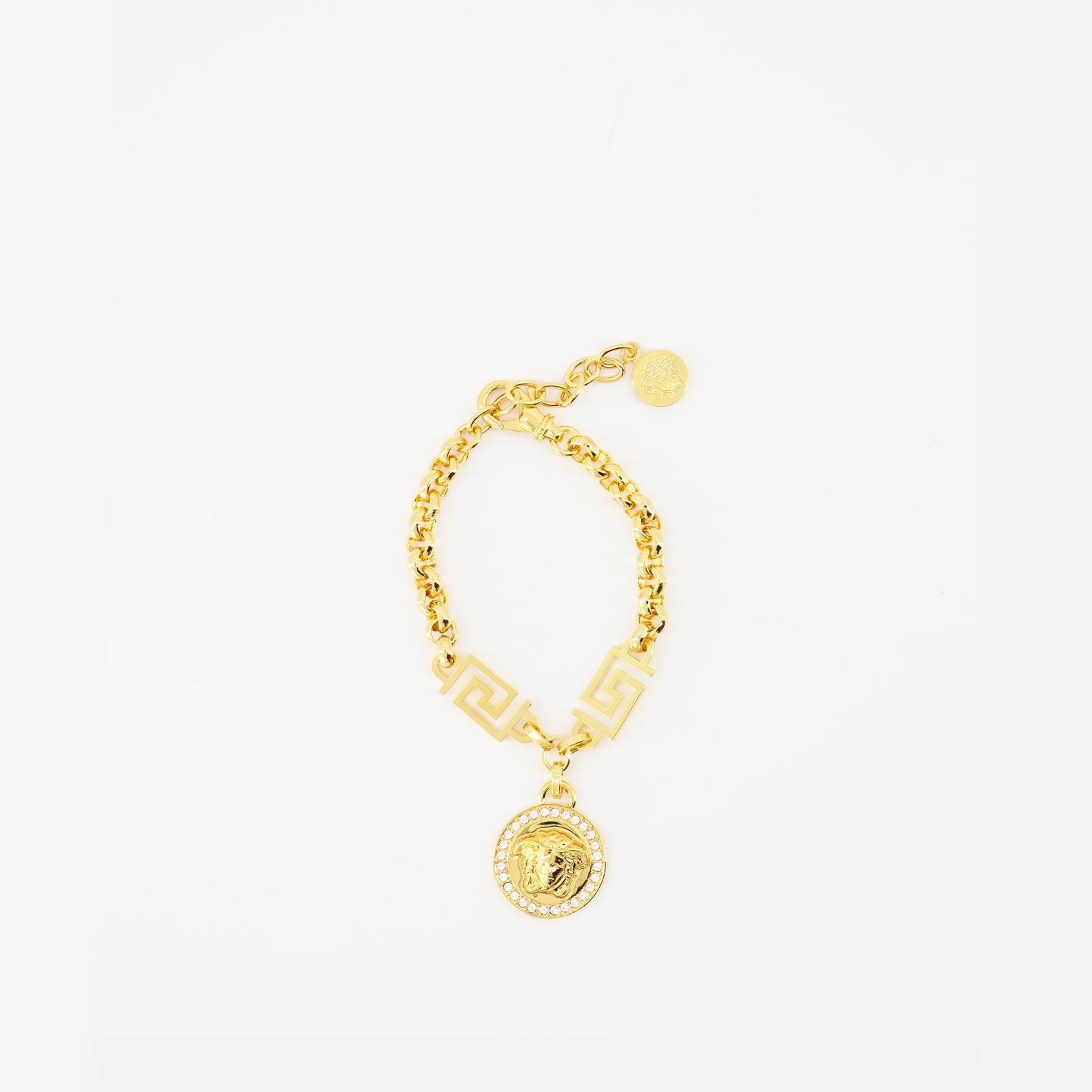 Greca bracelet, gold bracelet, Versace jewelry, luxury accessory, designer bracelet