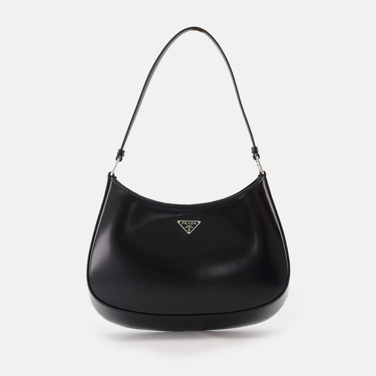 Prada Cleo Bag, Black Leather Bag, Luxury Handbag, Women's Designer Bag, Prada Handbag