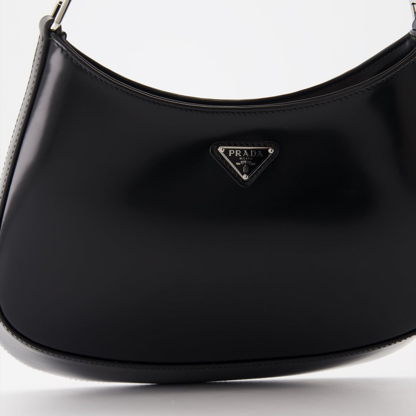 Prada Cleo Bag, Black Leather Bag, Luxury Handbag, Women's Designer Bag, Prada Handbag