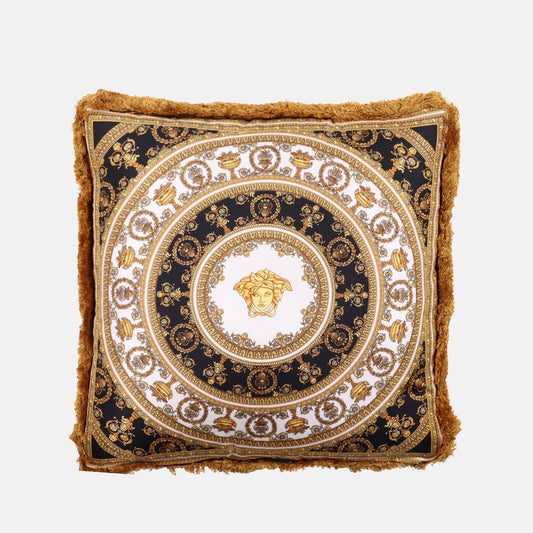 Versace cushion, silk cushion, Baroque cushion, luxury home decor, reversible cushion