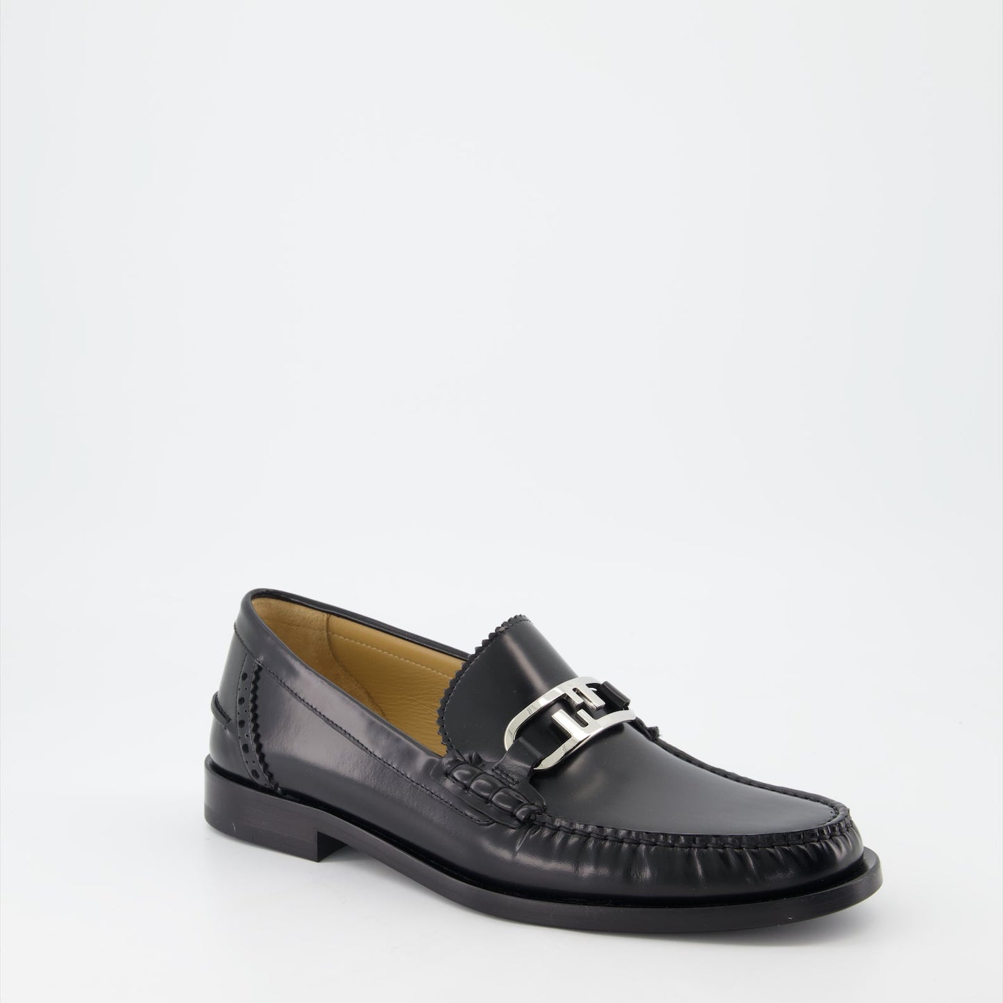 Fendi mocassins, luxury men's shoes, Italian leather mocassins, Fendi O'Lock, designer men's footwear