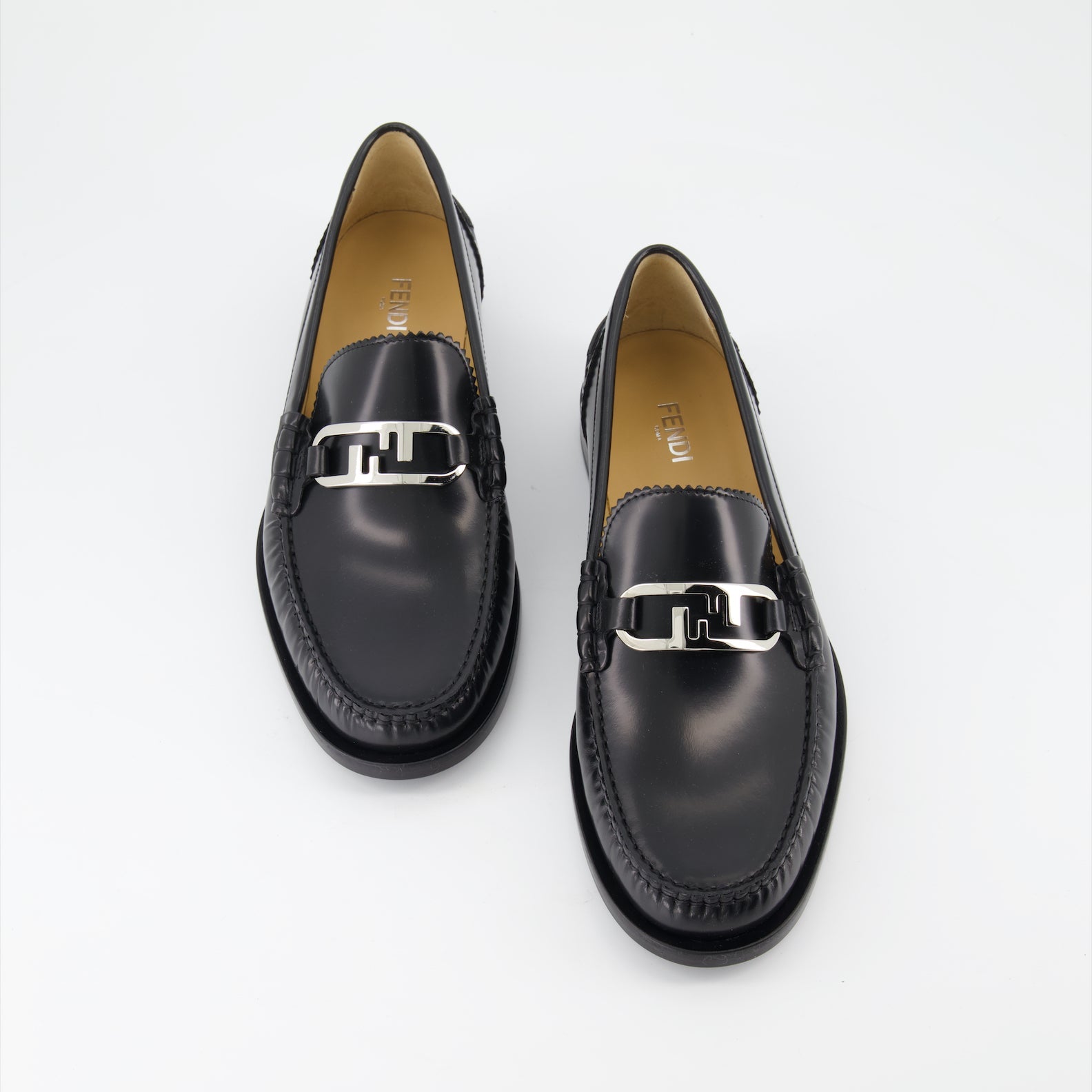 Fendi mocassins, luxury men's shoes, Italian leather mocassins, Fendi O'Lock, designer men's footwear