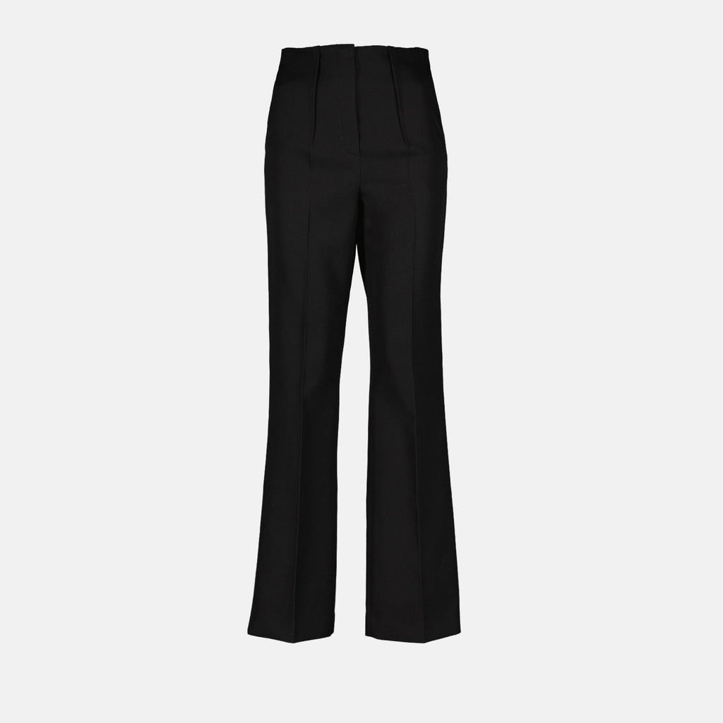 Fendi, wool trousers, high-waisted pants, pleated pants, luxury fashion