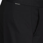 Moncler, luxury trousers, black straight-leg pants, elegant trousers, refined fashion