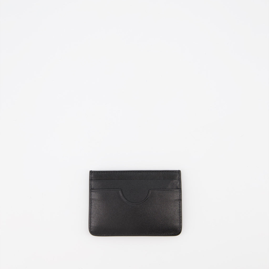 black card holder, Ami de Coeur, leather accessory, textured leather, unisex accessory