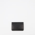 black card holder, Ami de Coeur, leather accessory, textured leather, unisex accessory