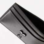 black card holder, Ami de Coeur, leather accessory, textured leather, unisex accessory