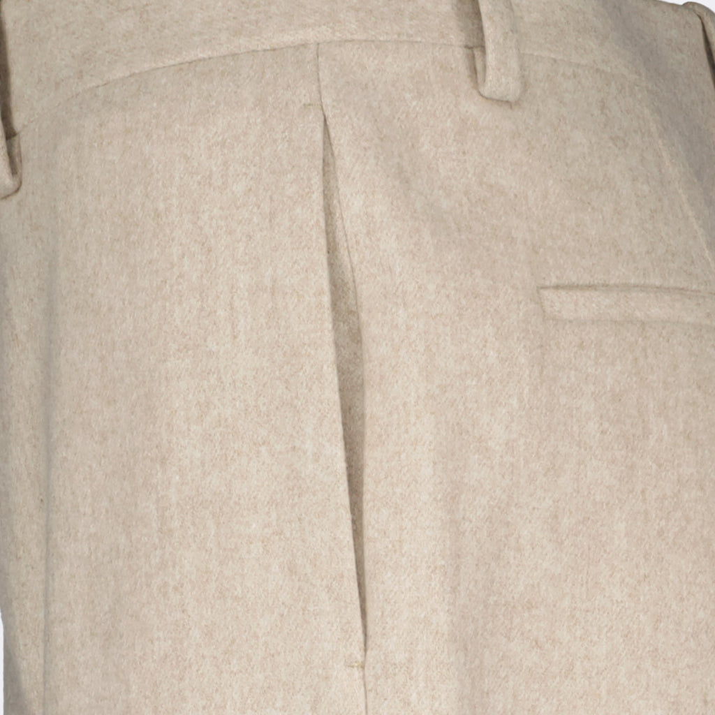 Beige Wool Trousers