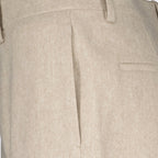Beige Wool Trousers