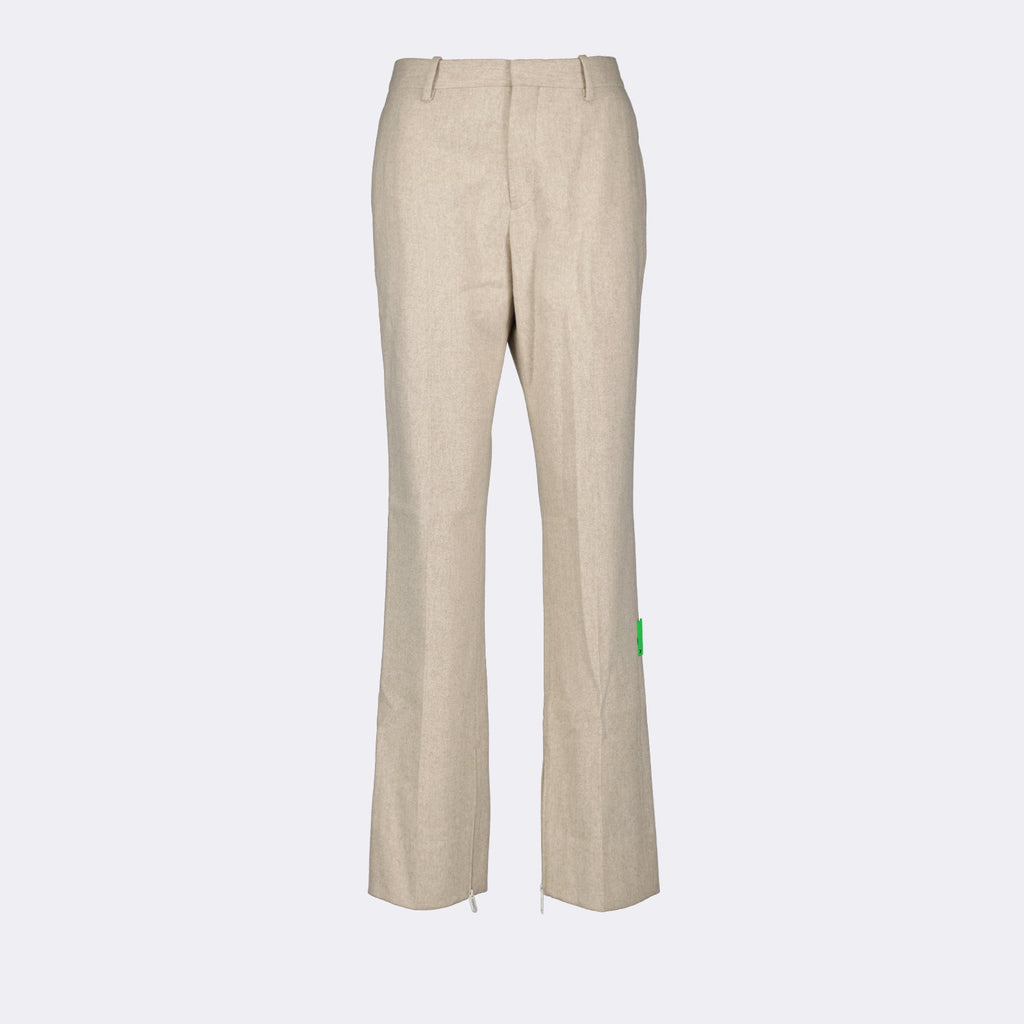 Beige Wool Trousers
