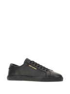 luxury sneakers, smooth leather, Saint Laurent sneakers, elegant footwear, designer sneakers