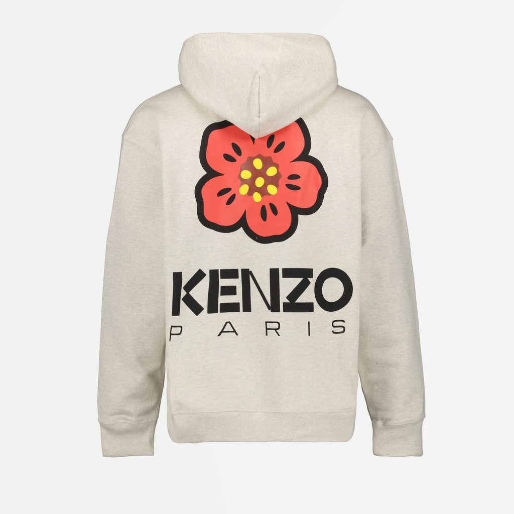 Kenzo hoodie, Boke Flower hoodie, luxury men's hoodie, grey sweatshirt, designer hoodie
