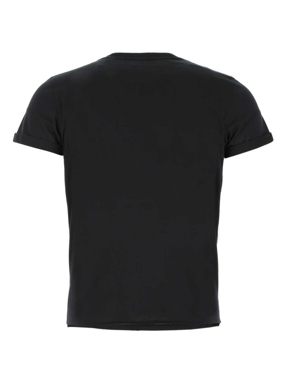 luxury T-shirt, Saint Laurent, designer menswear, black logo T-shirt, high-end fashion