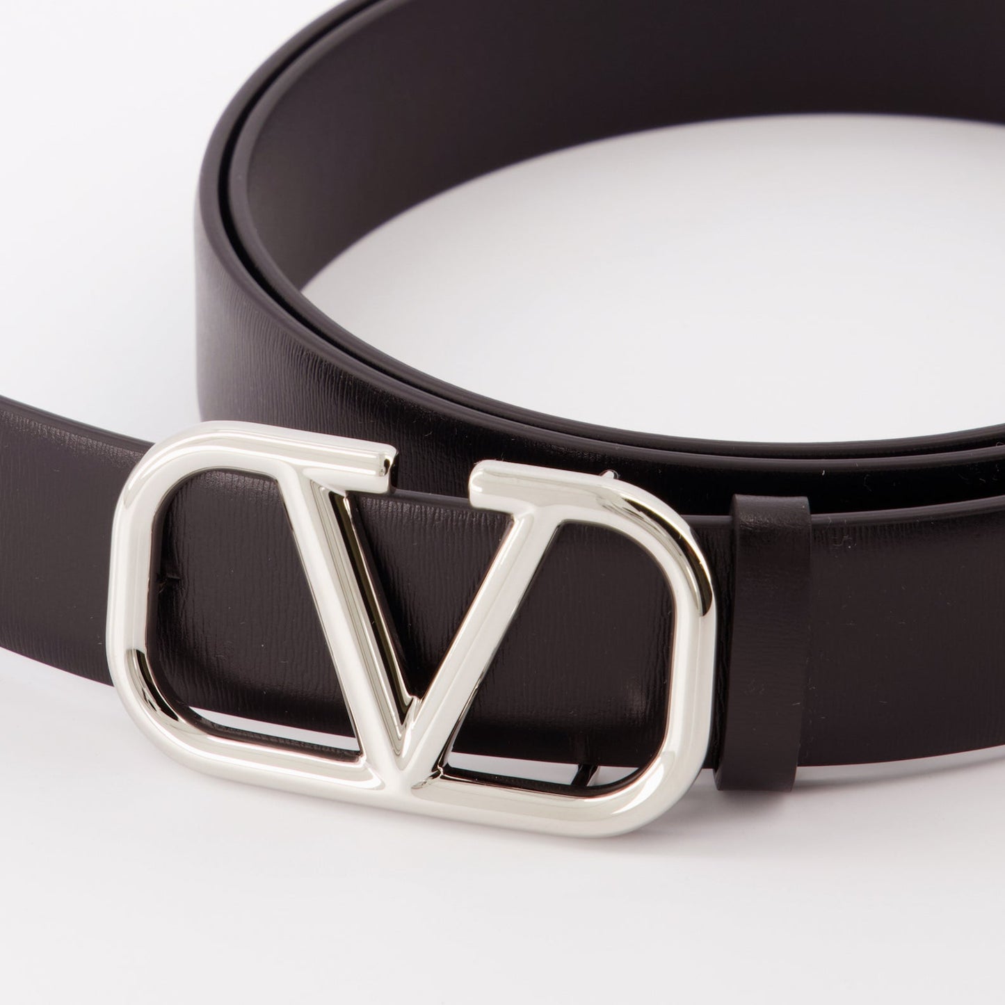 Valentino Garavani, VLogo Belt, Brown Leather Belt, Men's Luxury Accessories, Italian Craftsmanship