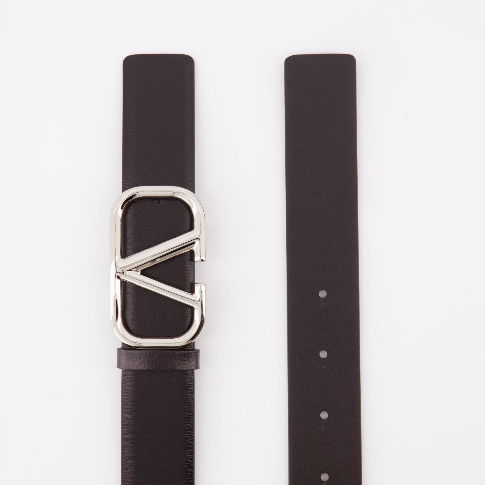 Valentino Garavani, VLogo Belt, Brown Leather Belt, Men's Luxury Accessories, Italian Craftsmanship