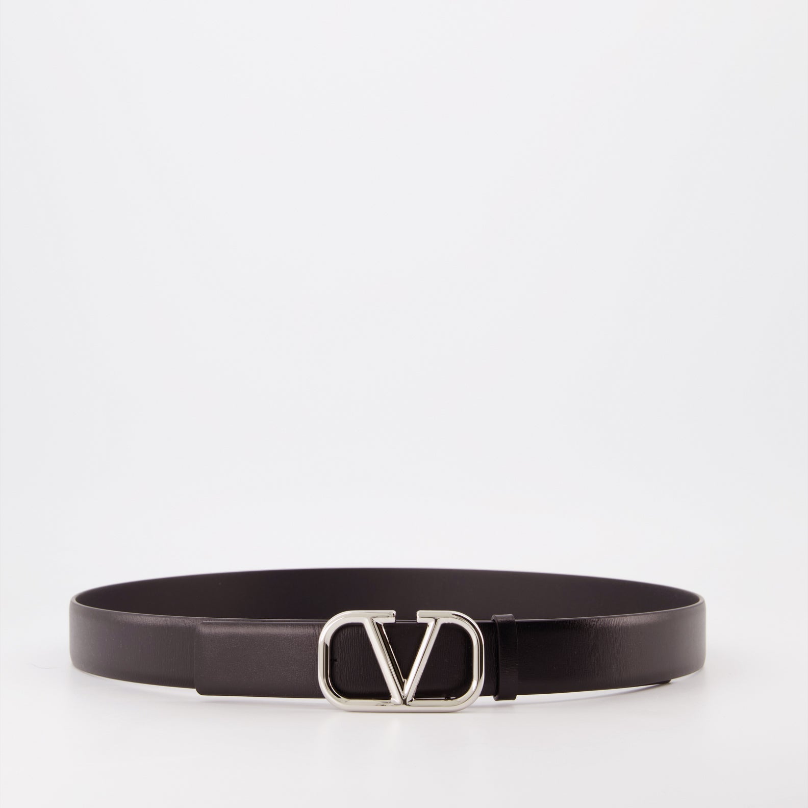 Valentino Garavani, VLogo Belt, Brown Leather Belt, Men's Luxury Accessories, Italian Craftsmanship