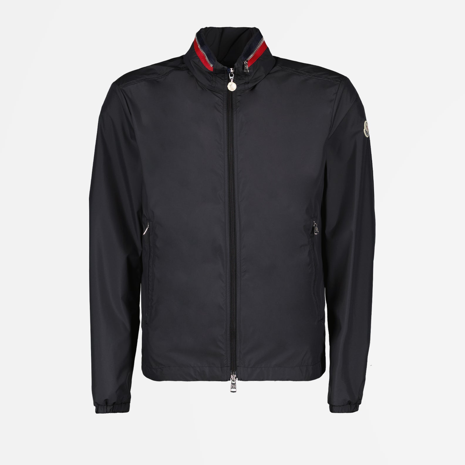 Moncler, Farlak windbreaker, men's luxury windbreaker, black Moncler jacket, premium men's outerwear