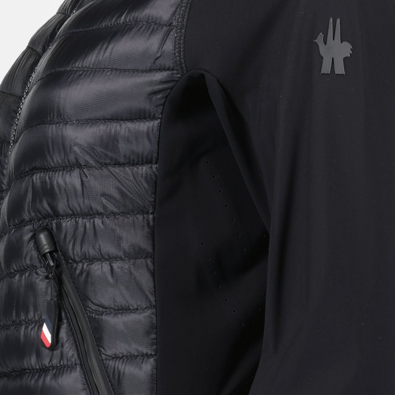 Moncler Grenoble, bi-material jacket, women's luxury jacket, black jacket, designer outerwear