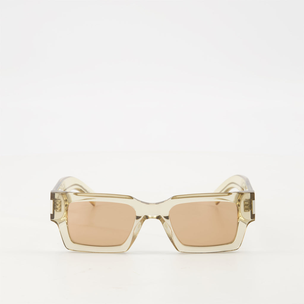 Image of SL 572 Beige Sunglasses by Saint Laurent for Unisex - Season Spring-Summer 2025 - Front View