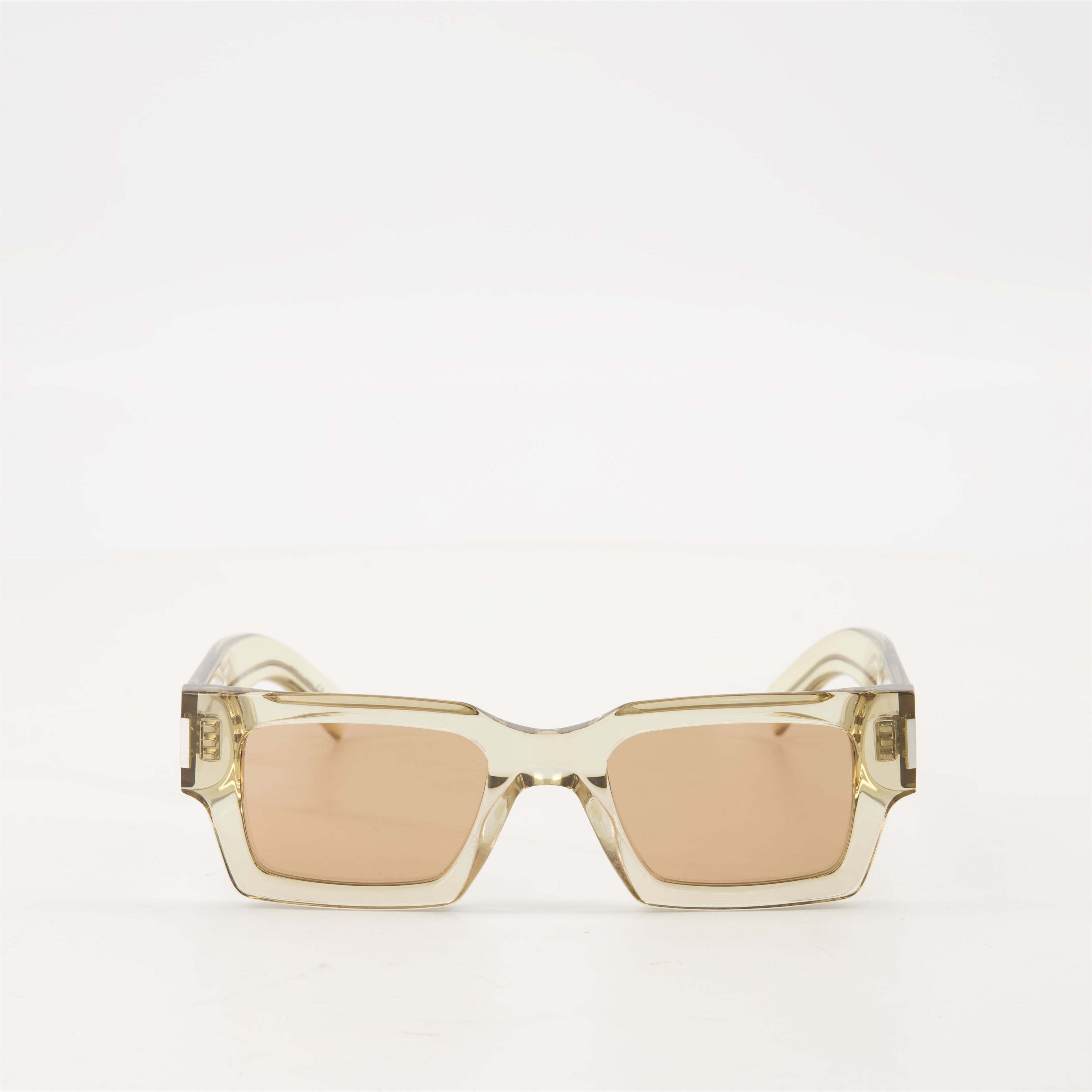 Image of SL 572 Beige Sunglasses by Saint Laurent for Unisex - Season Spring-Summer 2025 - Front View