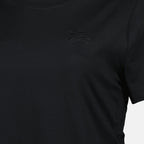 Burberry T-shirt, black cotton T-shirt, embroidered logo shirt, Festival T-shirt, casual wear