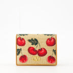 Vlogo wallet, Valentino Garavani accessory, raffia wallet, designer wallet, women's wallet