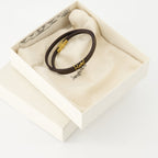 Cassandre bracelet, Saint Laurent accessories, double-tour bracelet, leather bracelet, elegant jewelry