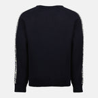Immagine del maglione Dior Oblique blu navy di Dior per uomini - Stagione Primavera-Estate 2026 - Vista posteriore