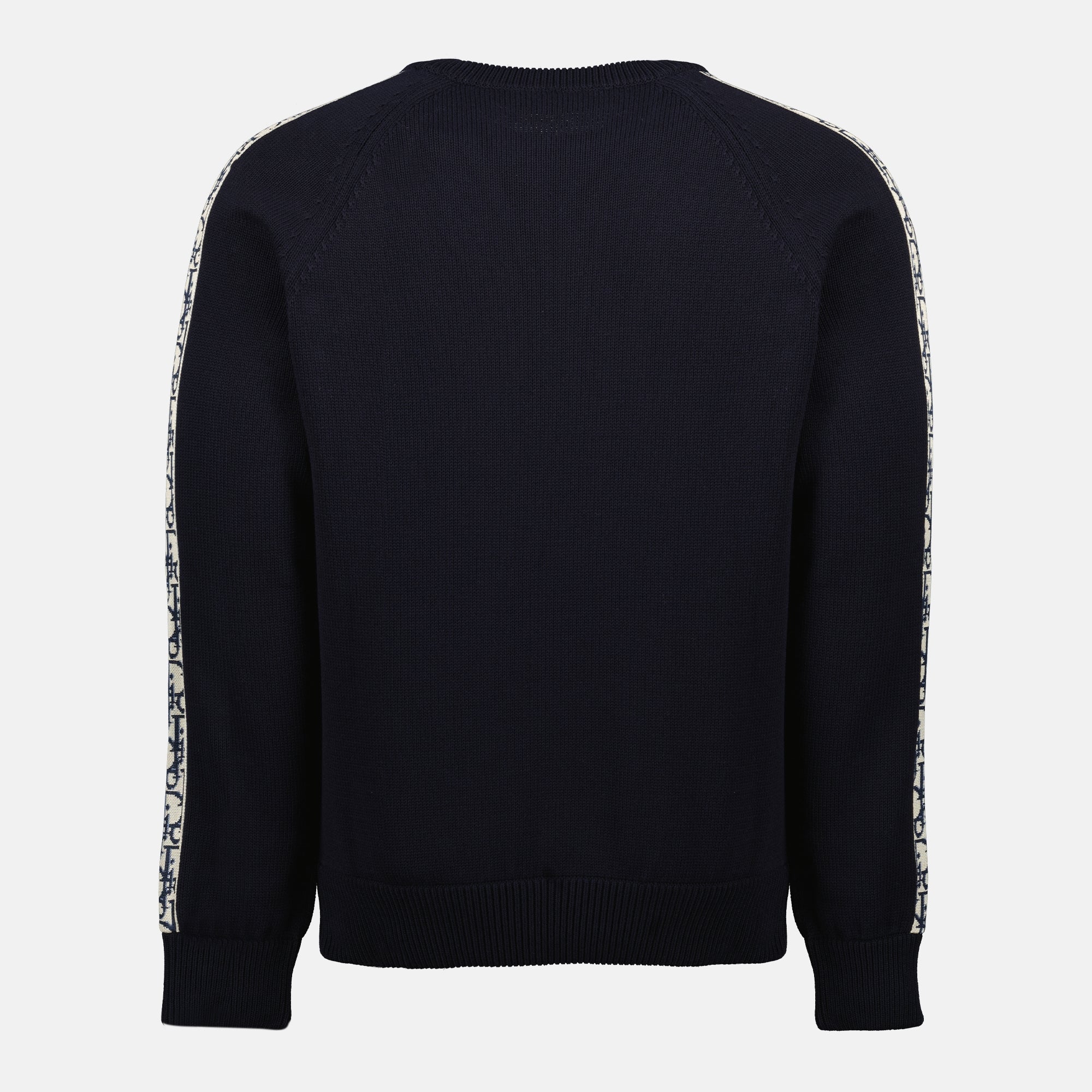 Immagine del maglione Dior Oblique blu navy di Dior per uomini - Stagione Primavera-Estate 2026 - Vista posteriore