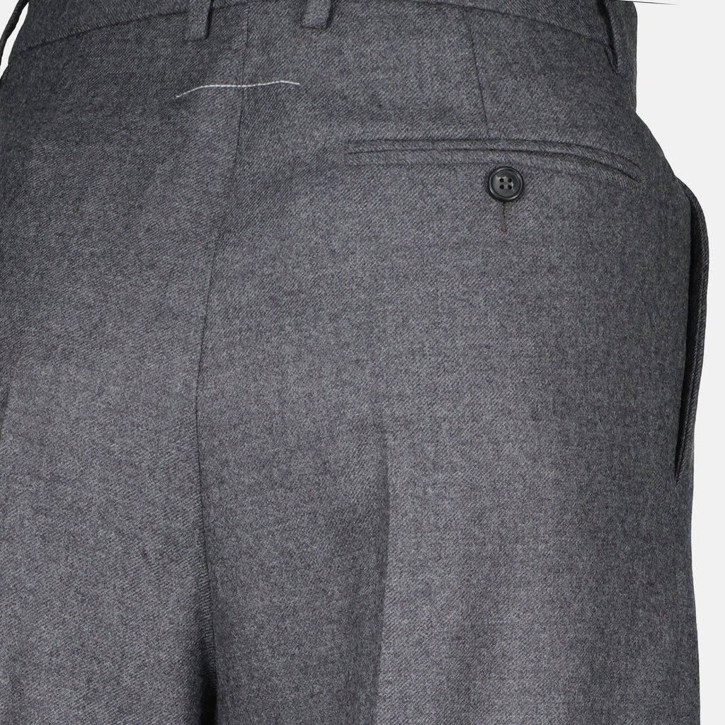 Mm6による女性用ワイドレッグウールパンツの画像 - シーズン秋冬2025 - 詳細ビュー8