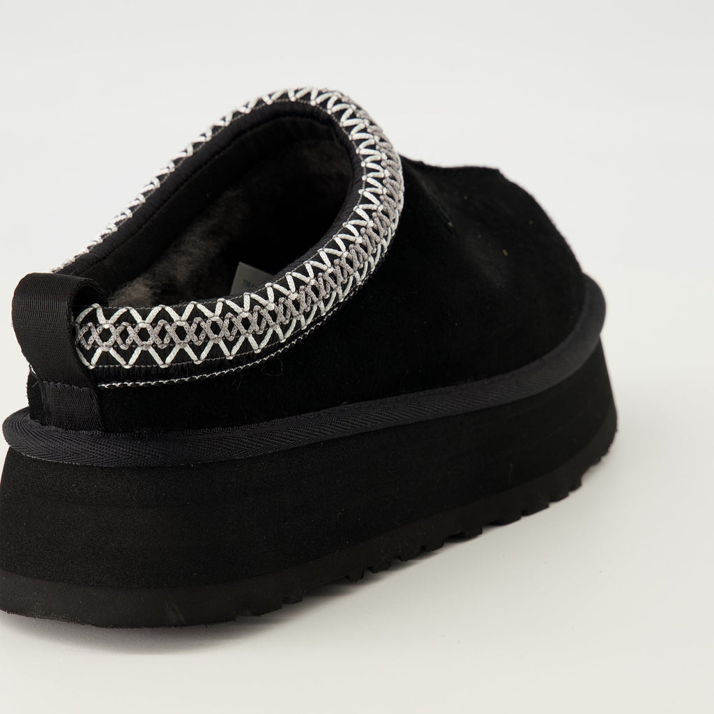 Tazz II mules, UGG white suede mules, comfortable slip-on shoes, rubber outsole mules, women's footwear