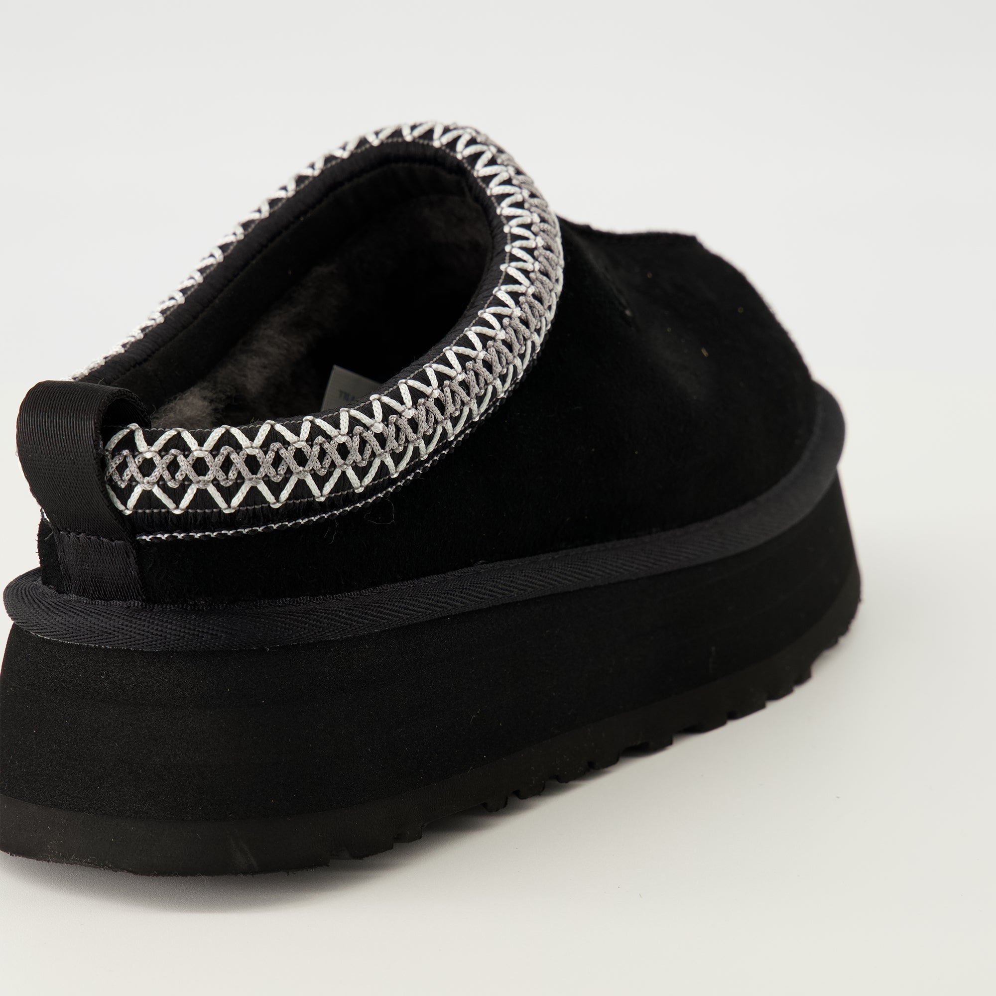 Tazz II mules, UGG white suede mules, comfortable slip-on shoes, rubber outsole mules, women's footwear