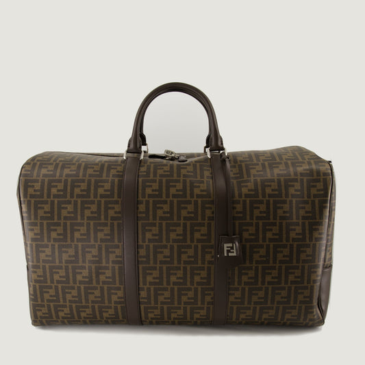 FF travel bag, luxury accessories, embroidered canvas bag, Fendi travel, stylish luggage