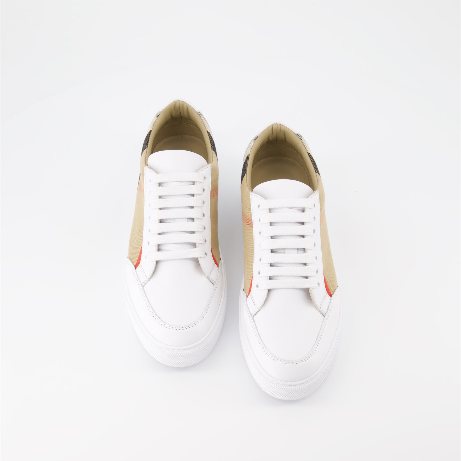 Burberry sneakers, luxury women's footwear, checkered sneakers, high-end fashion, designer sneakers