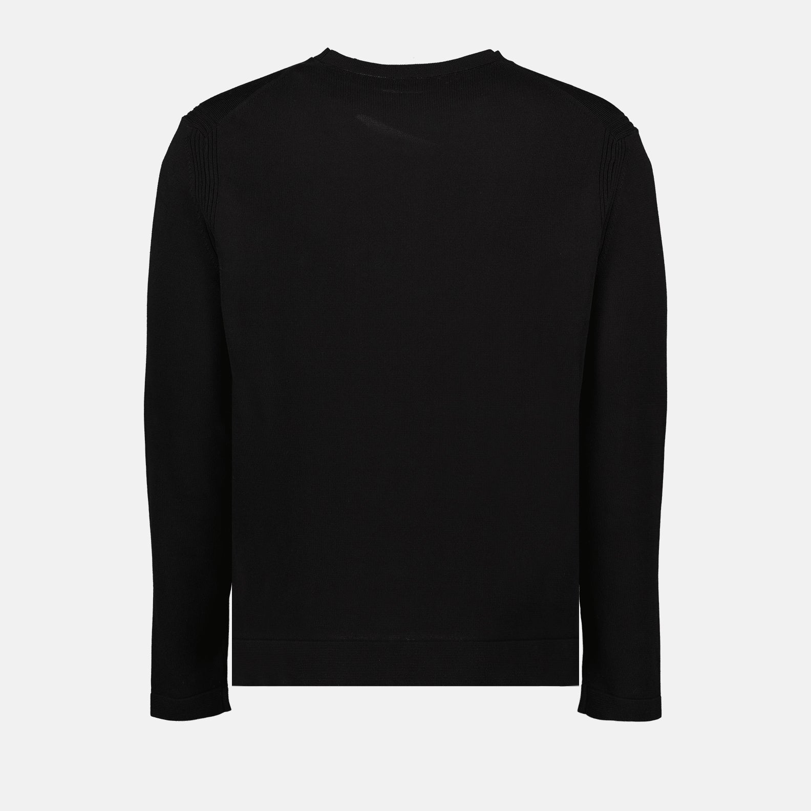 luxury sweater, black pocket sweater, Moncler sweater, designer knitwear, high-end fashion