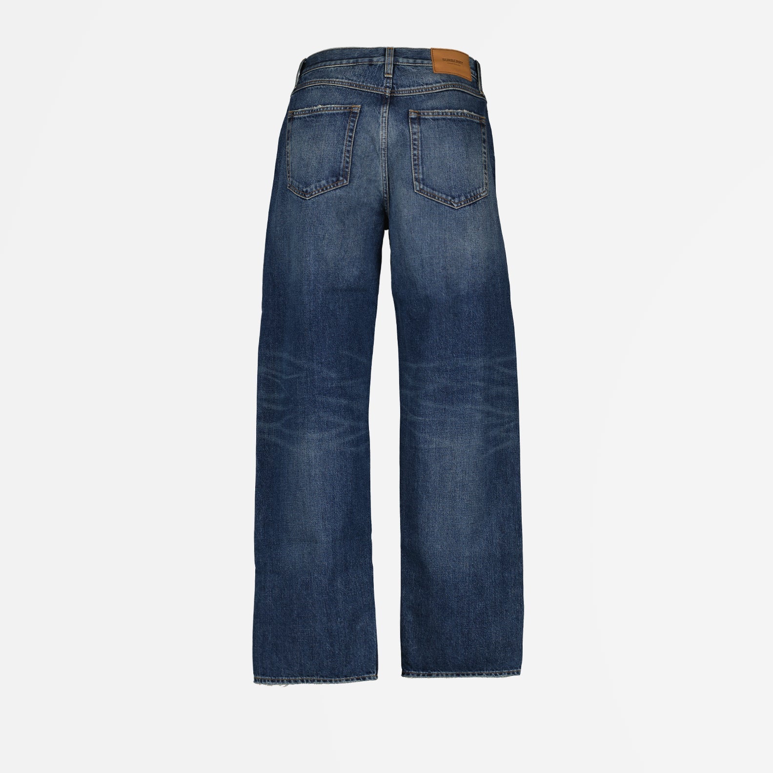 Burberry denim jeans, men's designer jeans, luxury casual wear, faded jeans, high-end fashion