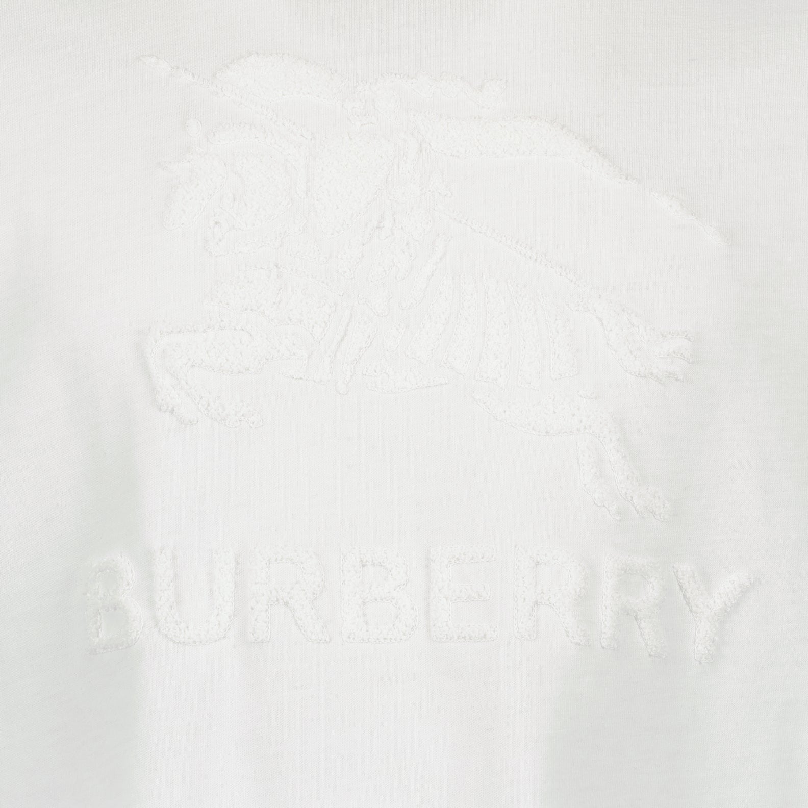 Burberry t-shirt, Cavalier motif, luxury men's wear, white designer t-shirt, high-end fashion