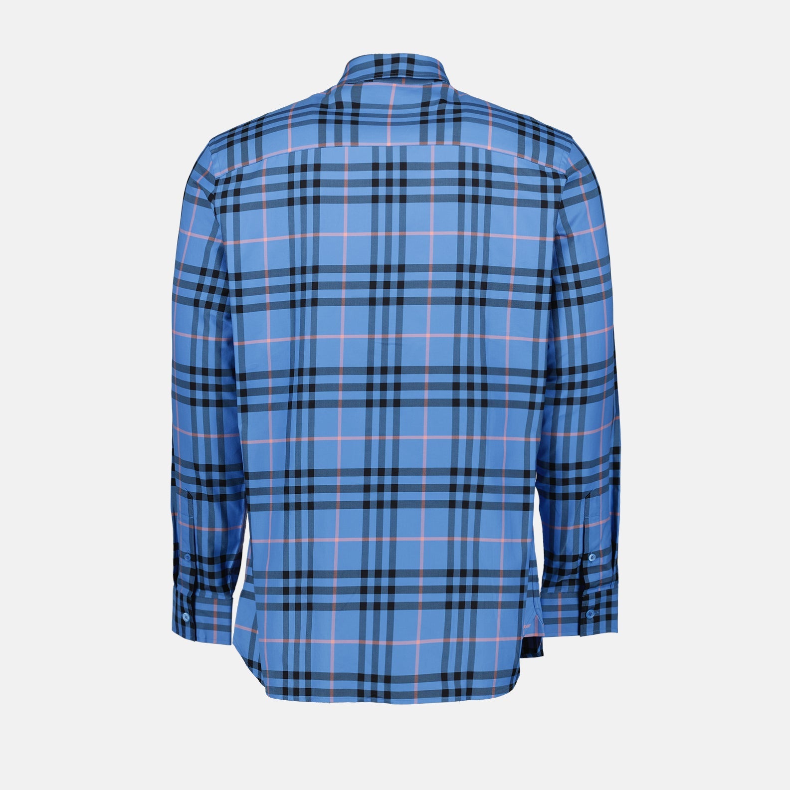 Burberry shirt, men's blue shirt, luxury men's fashion, designer check shirt, high-end men's clothing