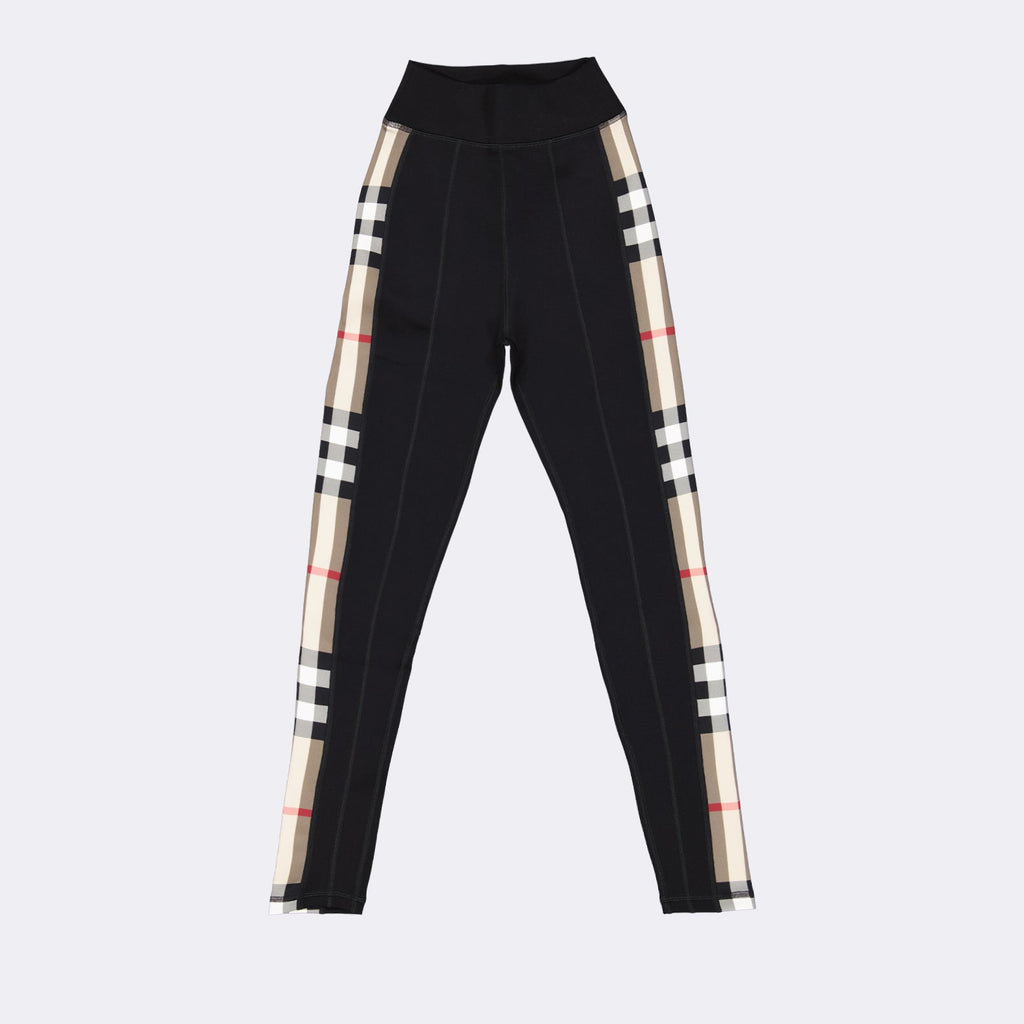Burberry leggings, check leggings, high waist leggings, slim fit leggings, nylon leggings