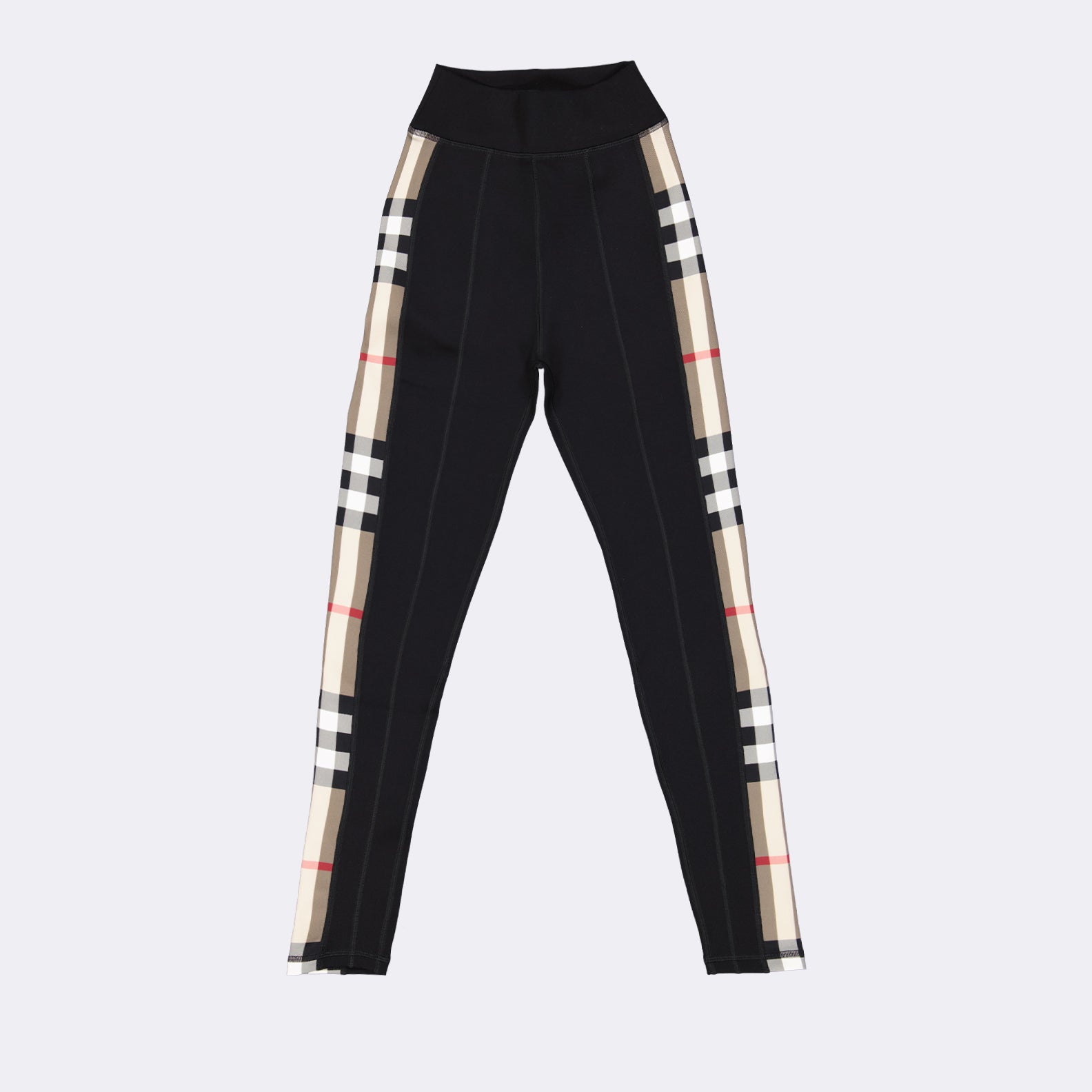 Burberry leggings, check leggings, high waist leggings, slim fit leggings, nylon leggings