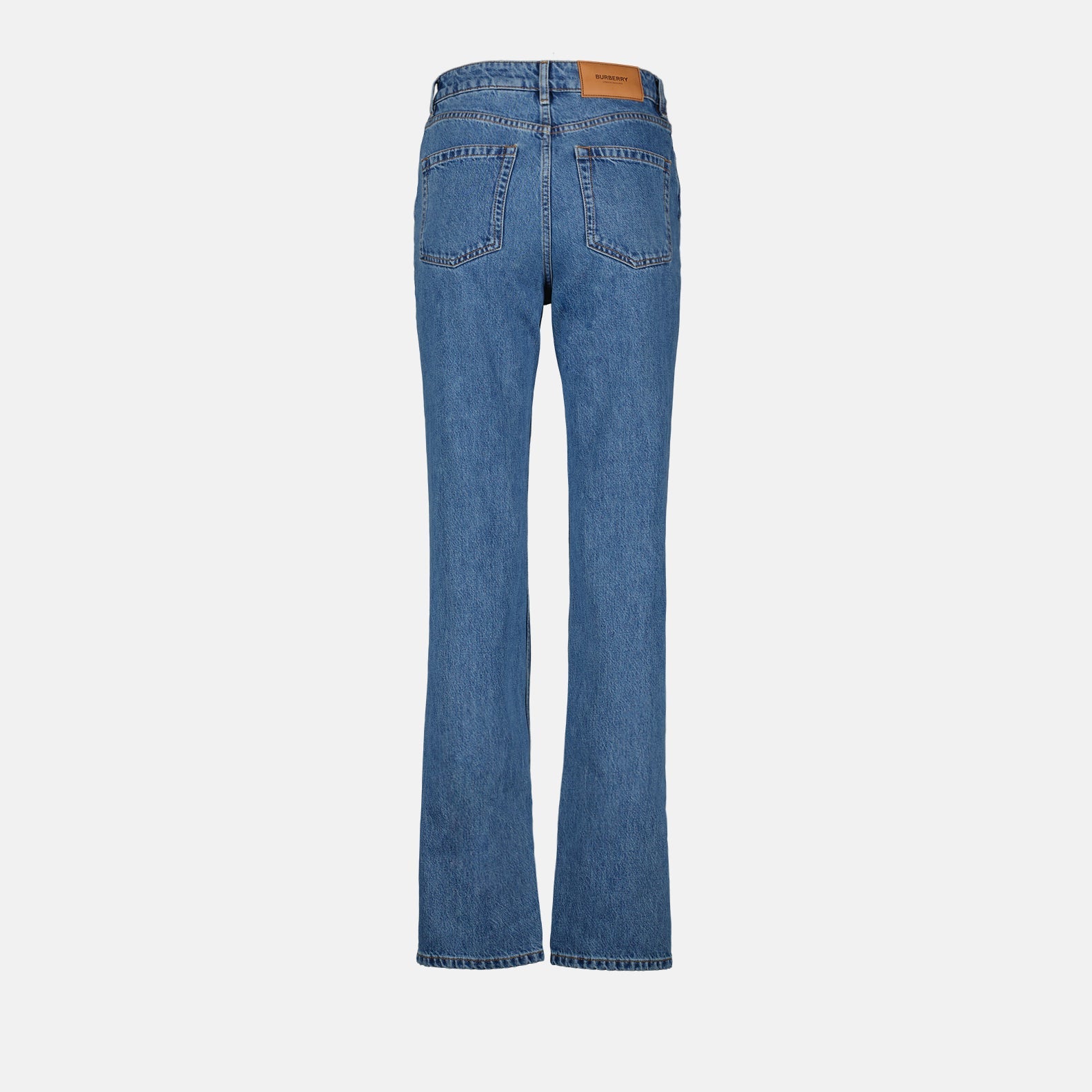 Burberry jeans, women’s blue jeans, straight-leg jeans, luxury denim, designer jeans