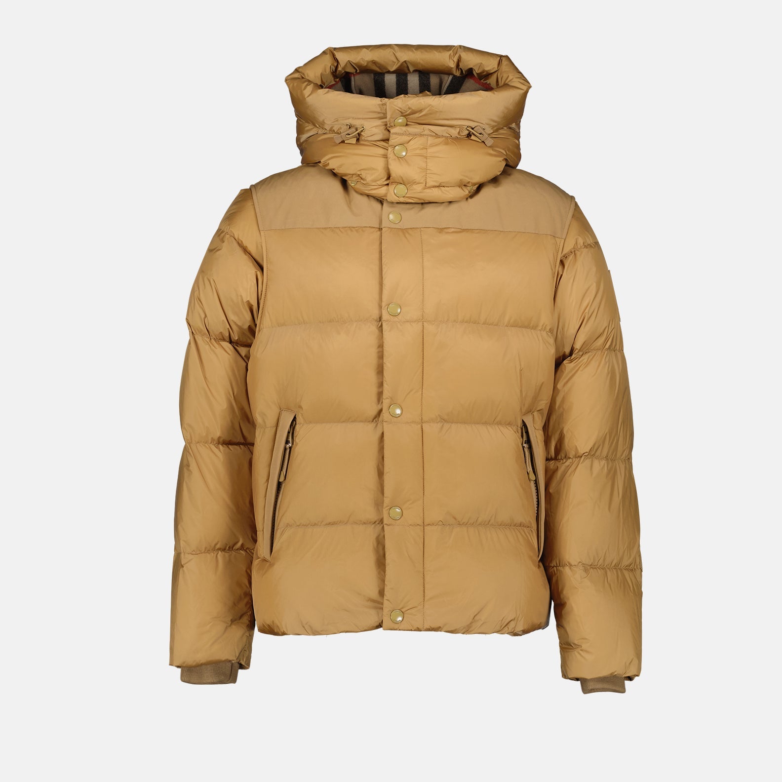 Burberry, down jacket, men's fashion, detachable sleeves, luxury outerwear